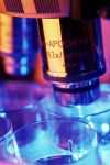 Fluorescing microscope in a Biomolecular Chemistry lab.